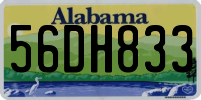 AL license plate 56DH833