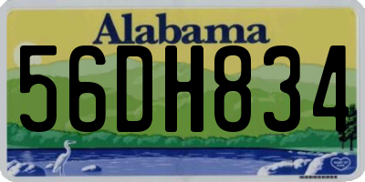 AL license plate 56DH834