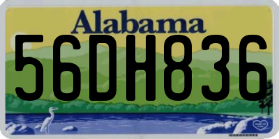 AL license plate 56DH836