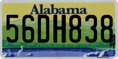 AL license plate 56DH838