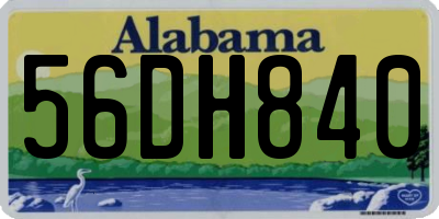 AL license plate 56DH840