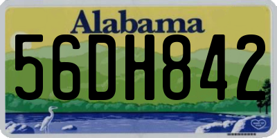 AL license plate 56DH842