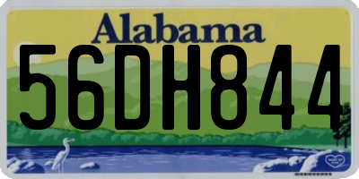AL license plate 56DH844