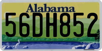 AL license plate 56DH852