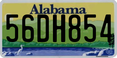 AL license plate 56DH854
