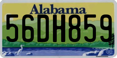 AL license plate 56DH859