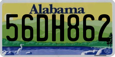 AL license plate 56DH862