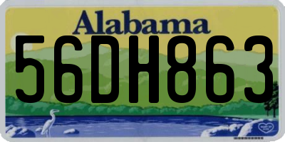 AL license plate 56DH863
