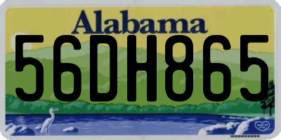 AL license plate 56DH865