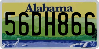 AL license plate 56DH866