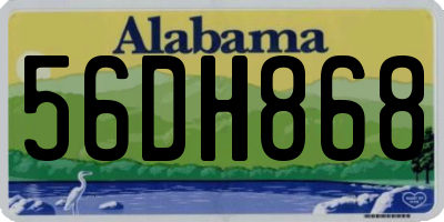 AL license plate 56DH868