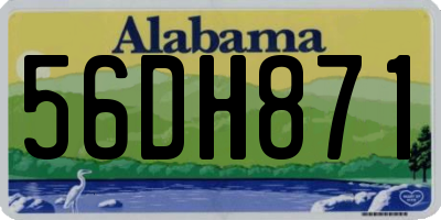 AL license plate 56DH871