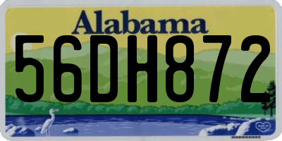 AL license plate 56DH872