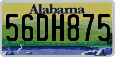 AL license plate 56DH875