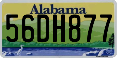 AL license plate 56DH877