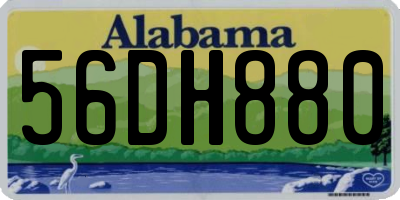 AL license plate 56DH880