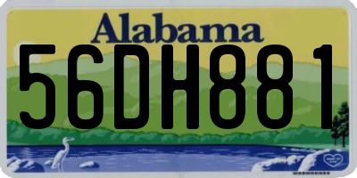 AL license plate 56DH881