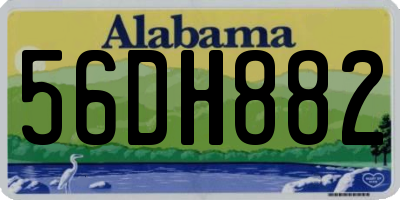 AL license plate 56DH882