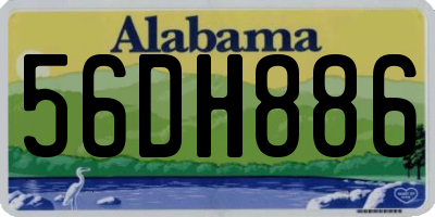 AL license plate 56DH886