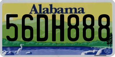 AL license plate 56DH888