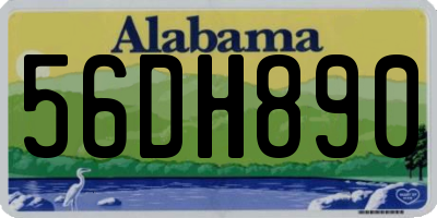 AL license plate 56DH890
