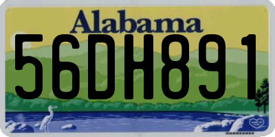 AL license plate 56DH891