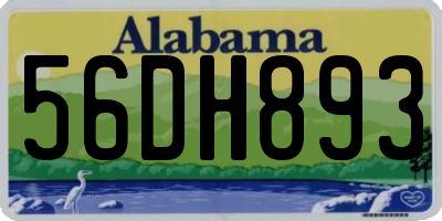AL license plate 56DH893