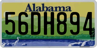 AL license plate 56DH894
