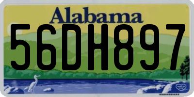 AL license plate 56DH897