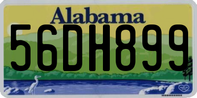 AL license plate 56DH899
