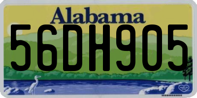AL license plate 56DH905