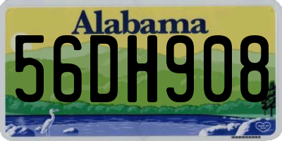 AL license plate 56DH908