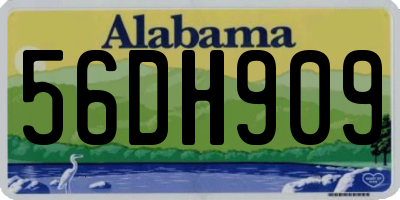 AL license plate 56DH909