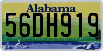 AL license plate 56DH919