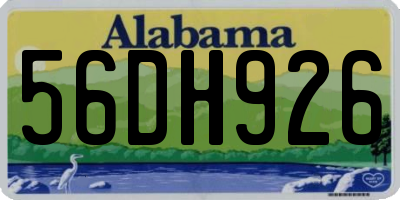 AL license plate 56DH926