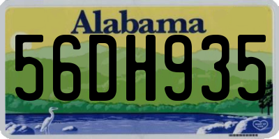 AL license plate 56DH935