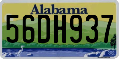 AL license plate 56DH937