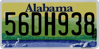 AL license plate 56DH938