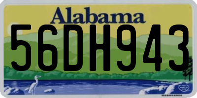 AL license plate 56DH943
