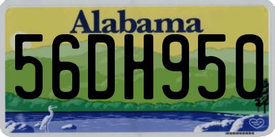 AL license plate 56DH950