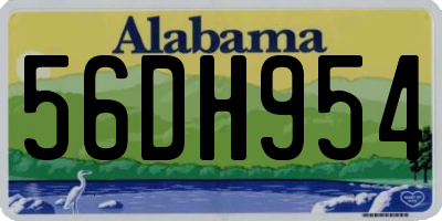 AL license plate 56DH954