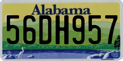 AL license plate 56DH957