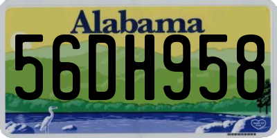 AL license plate 56DH958