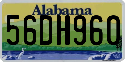 AL license plate 56DH960