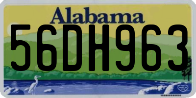 AL license plate 56DH963