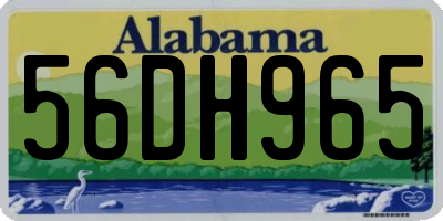 AL license plate 56DH965