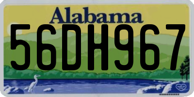 AL license plate 56DH967