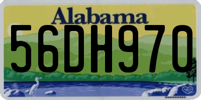 AL license plate 56DH970