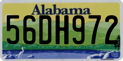 AL license plate 56DH972