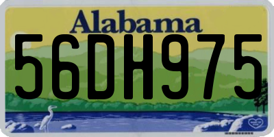 AL license plate 56DH975